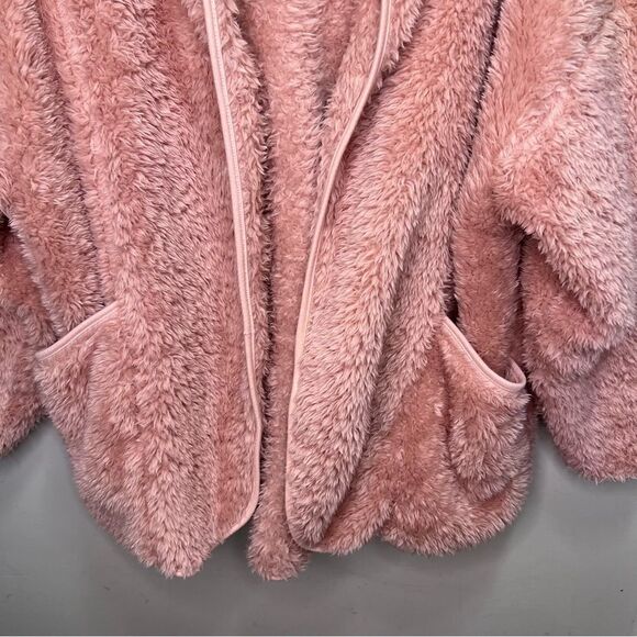Ricki’s Pink Teddy Comfy Cozy Sweater Size Small Medium Loungewear Lounging - Picture 4 of 9
